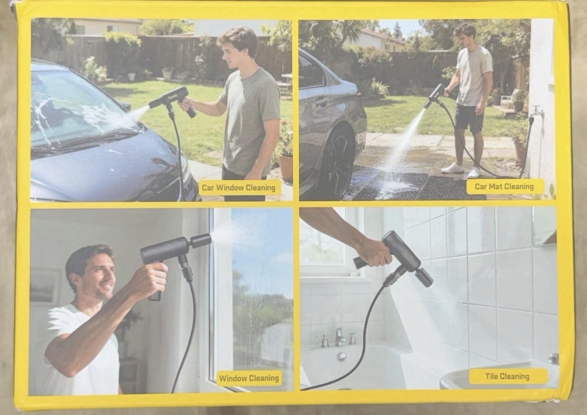 Fanttik K200 Flip Cordless Portable Pressure Washer 5-in-1 Nozzle/New Sealed