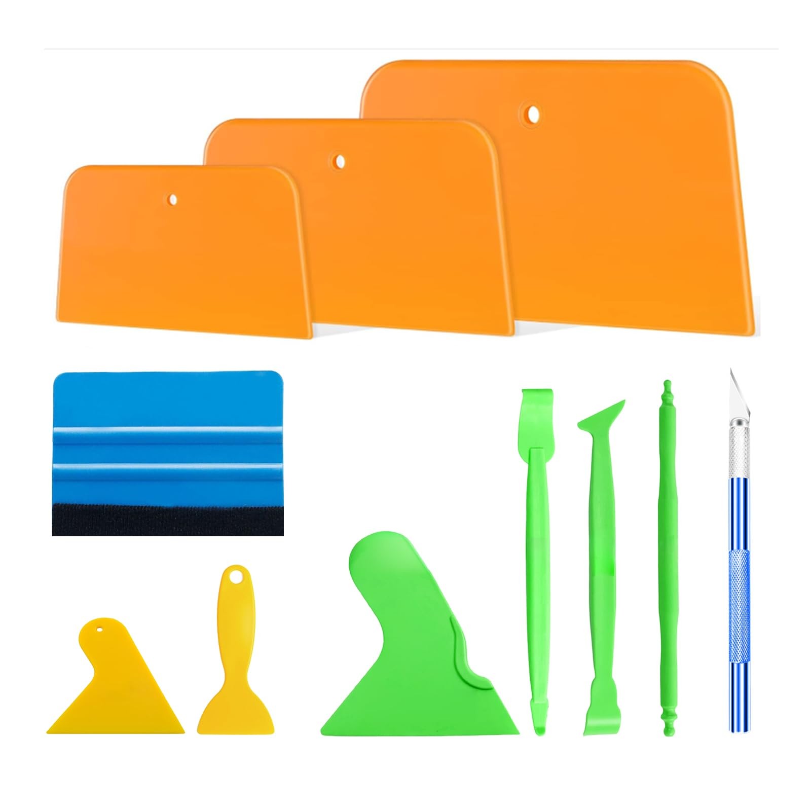 AZY Auto Body Tools Set 11PCS – Flexible Bondo Spreader for Car…