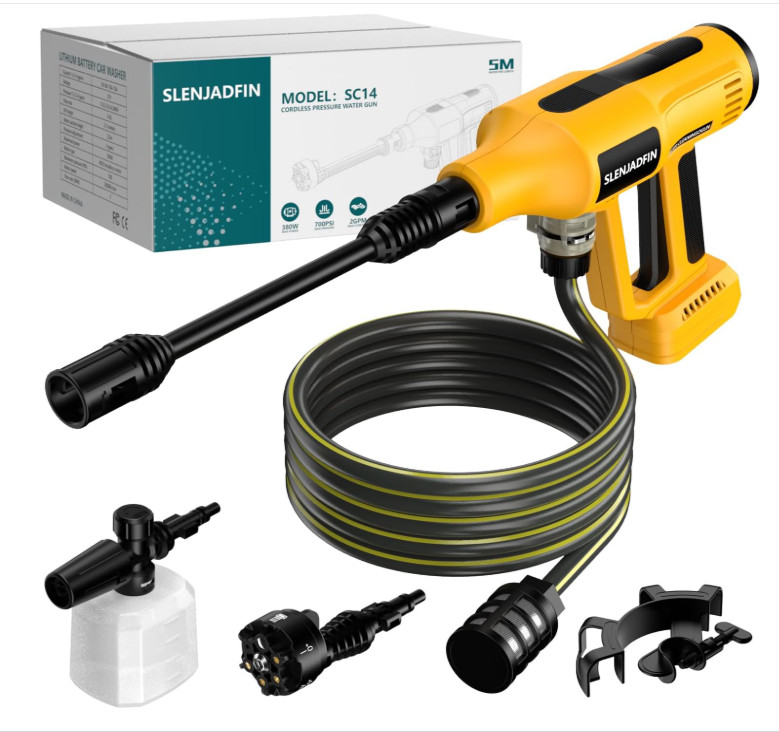 Cordless Pressure Washer for Dewalt 20V Battery 700 PSI Portable Handheld Power