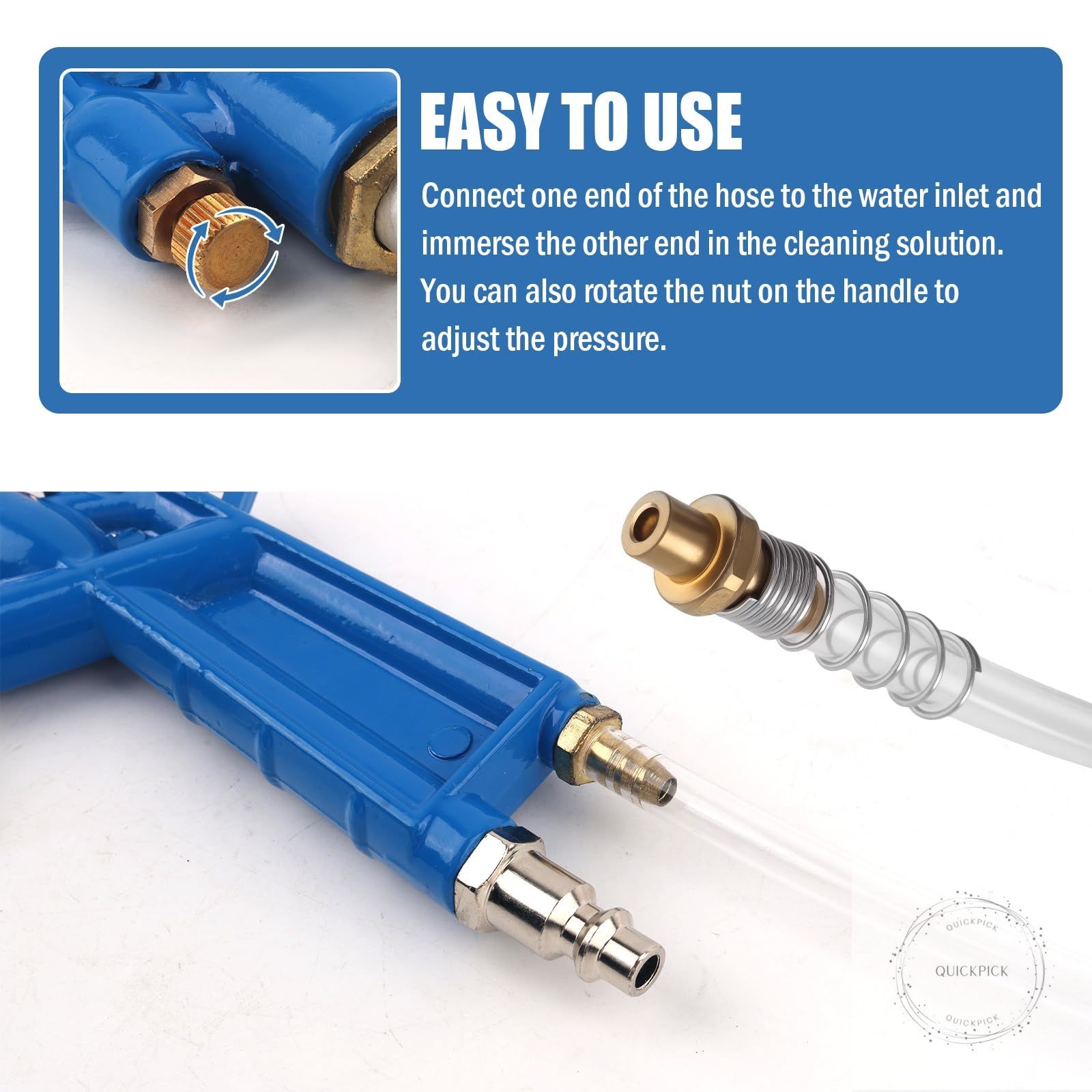 Air Engine Cleaning Gun with 3.93Ft Hose,Elbow Pneumatic Siphon Spray Gun Car