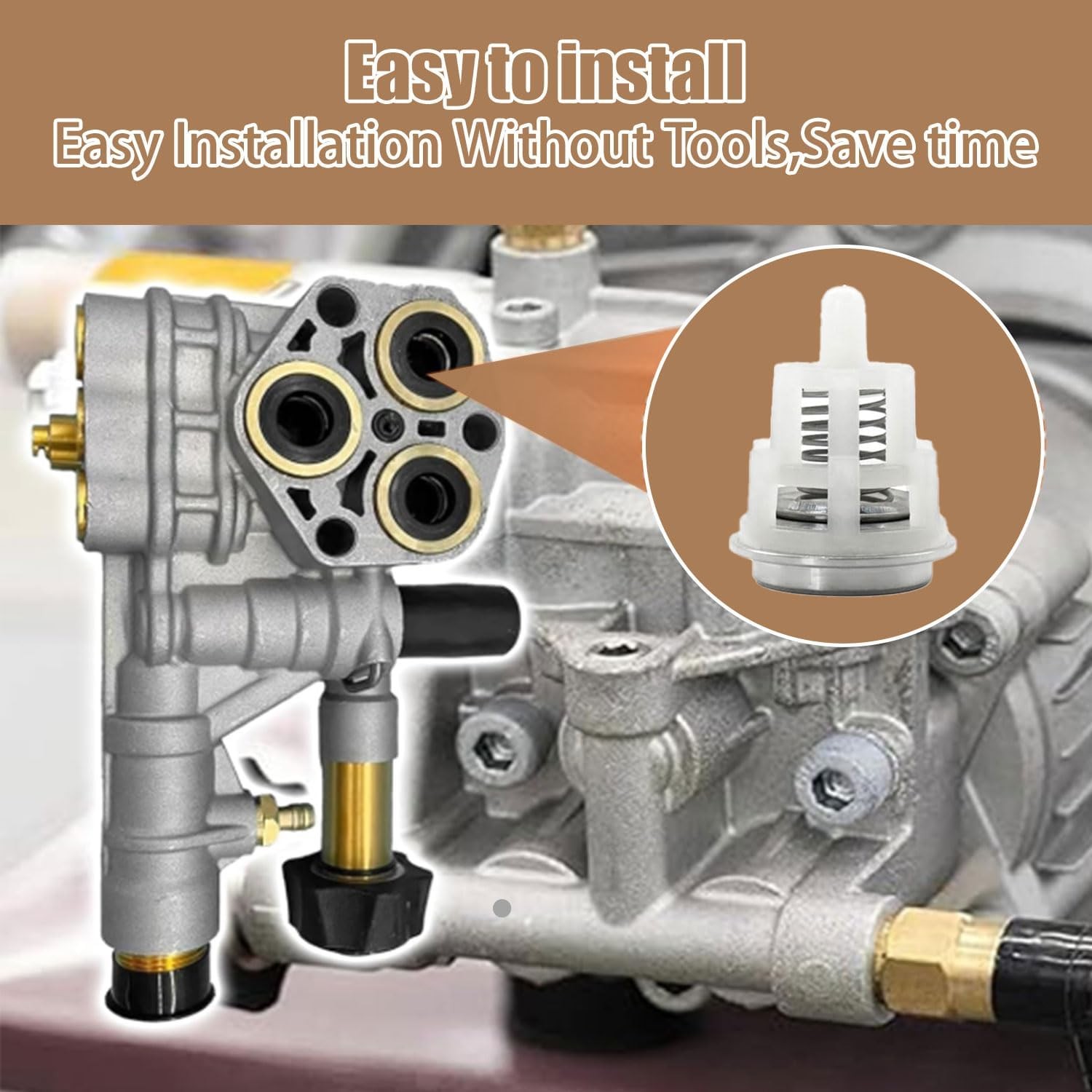 6 PCS Pressure Washer Pump Check Valve Kit for EZ TC TP TX Replaces Kit 123