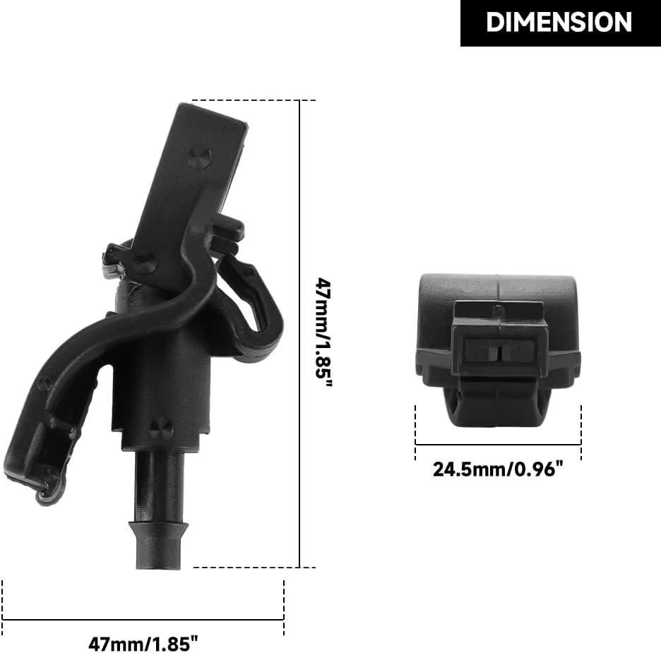 Front Windshield Washer Nozzles Wiper Spray Nozzle – Compatible for Ford Must…