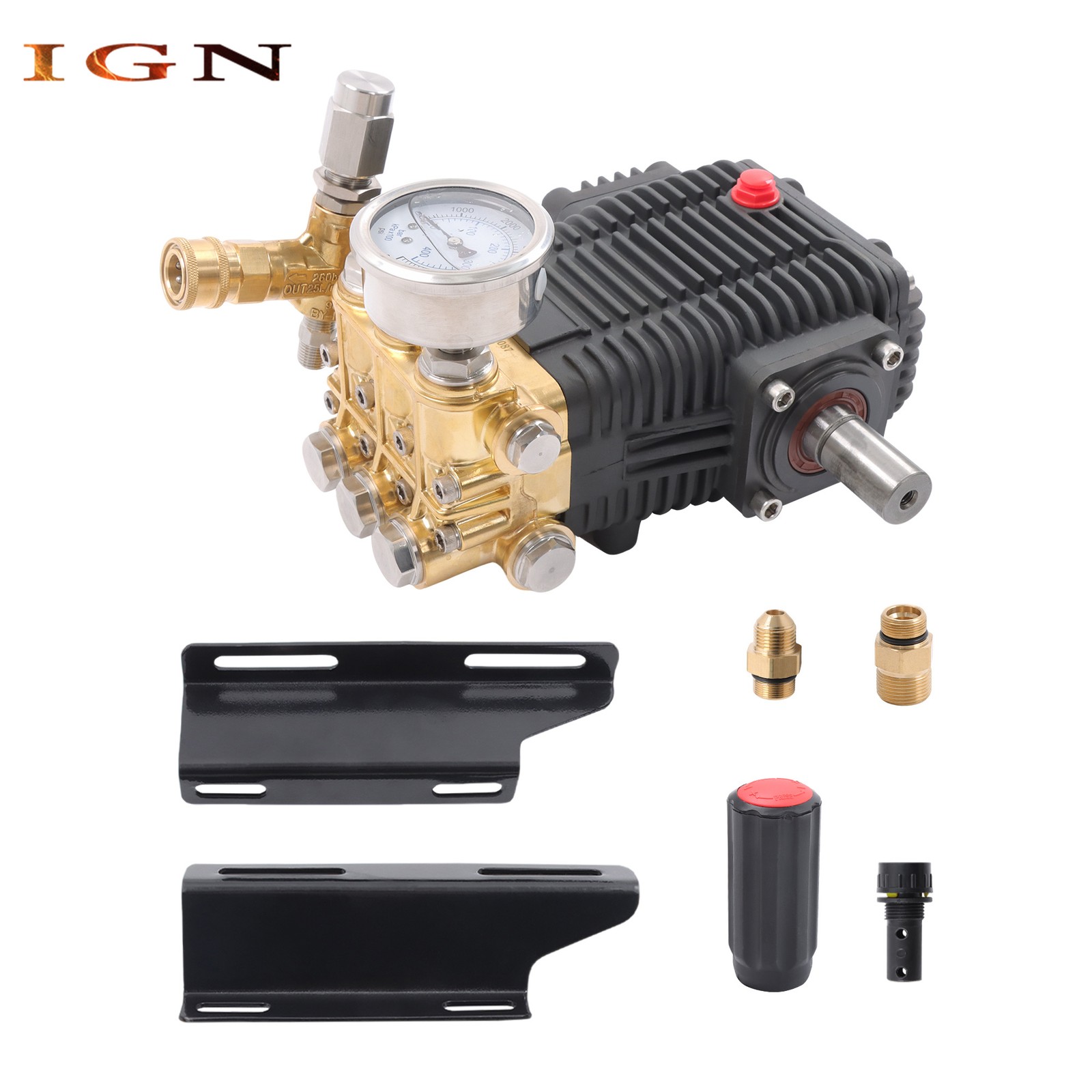 4.5 HP General Right Shaft 3500 PSI Pressure Washer Pump Belt Drive 5.6GPM