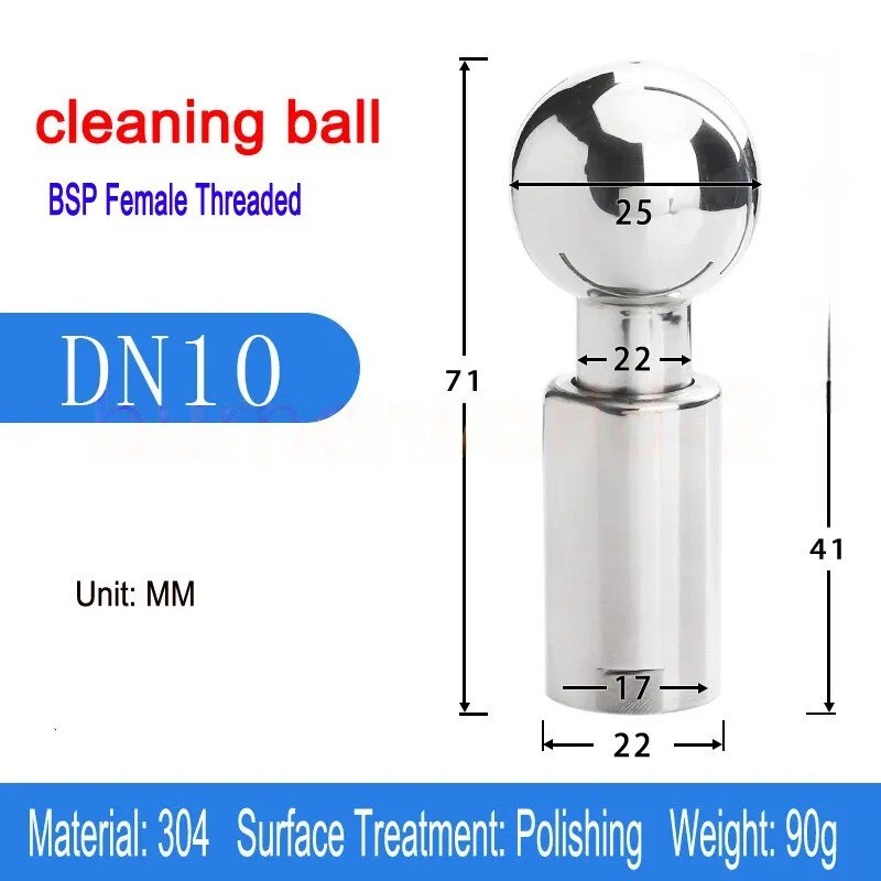 1PCS Rotary Spray Ball Cleaning Head 1/2″ 3/4″1″ 2″ Rotating Tank Washing Nozzl#