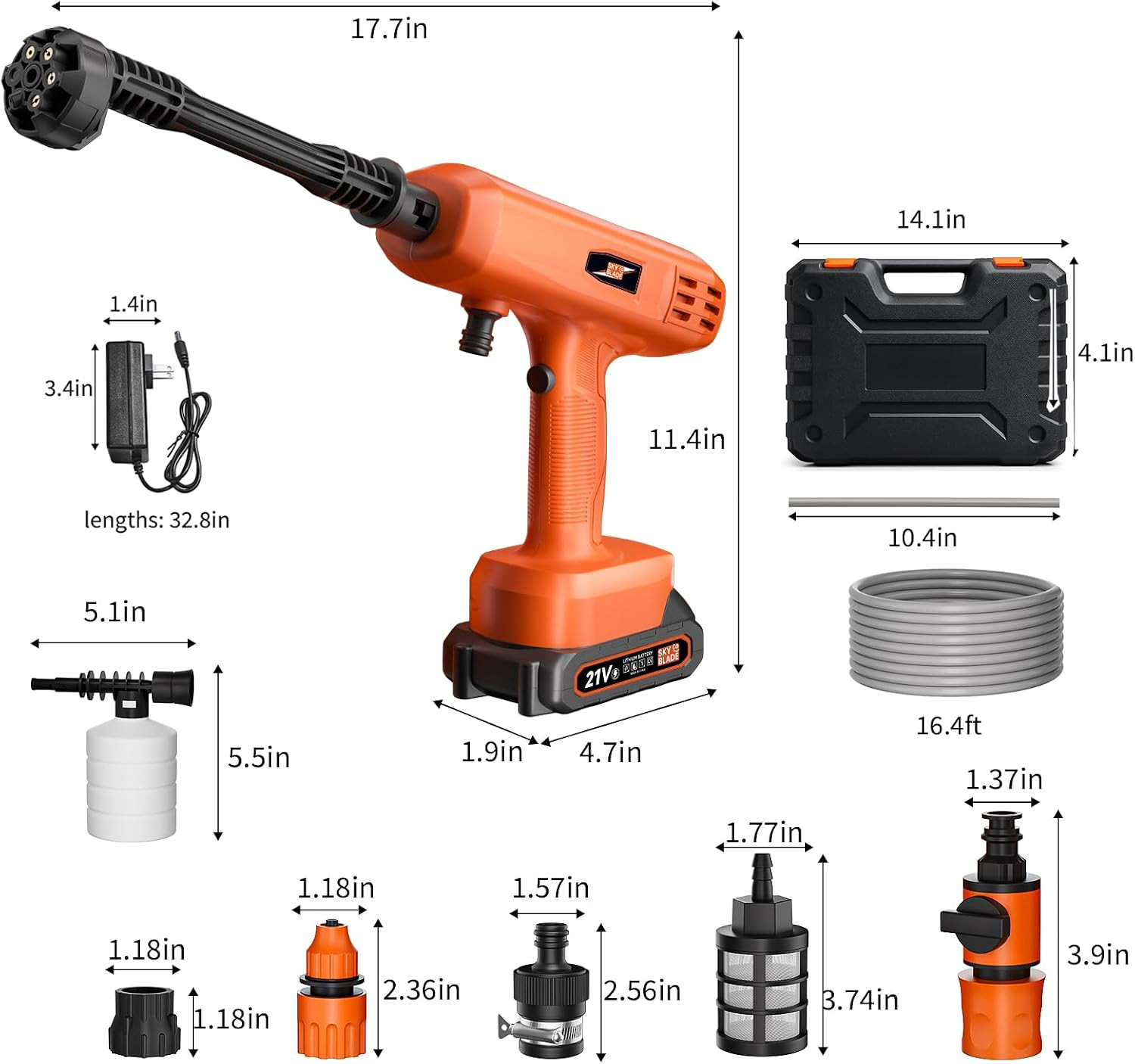 Cordless Pressure Washer, Portable Battery Power Washer Electric Car Pressure Wa