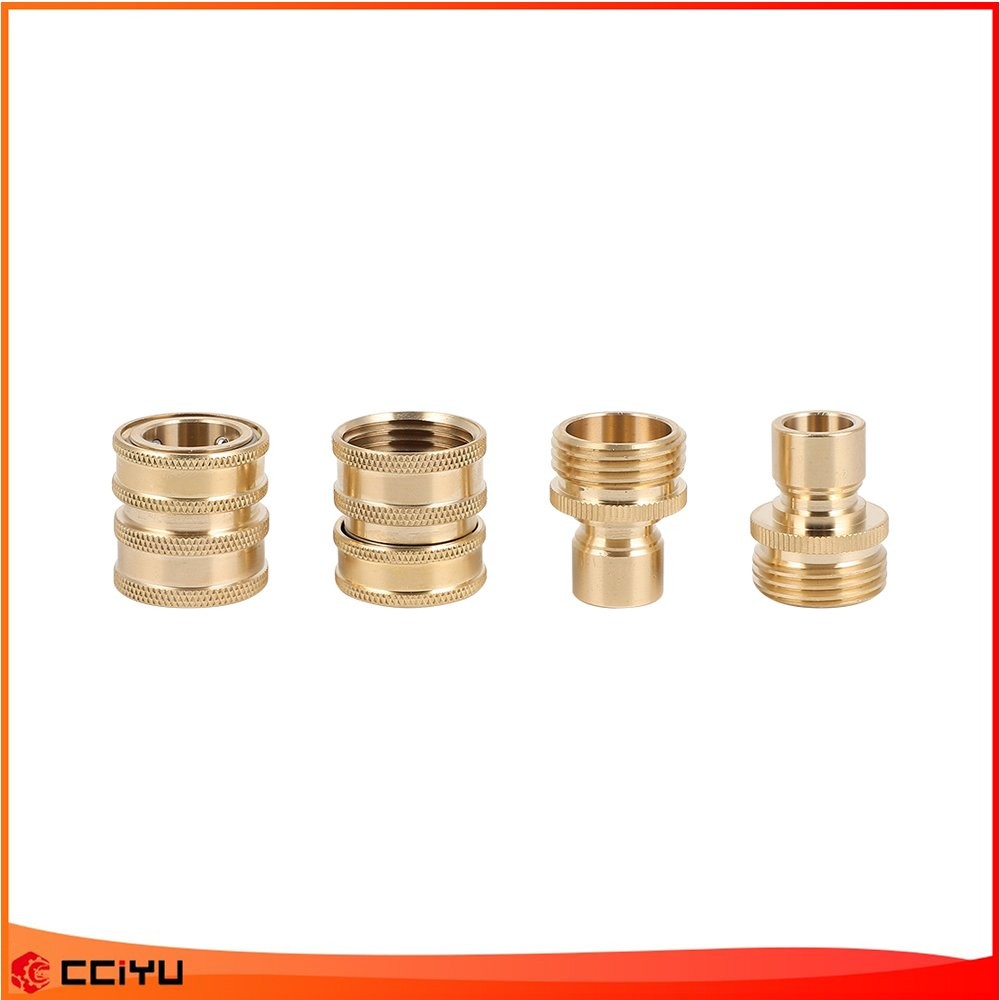 4x 3/4″ Garden Hose Quick Connect Water Solid Brass Female Male Connector Set