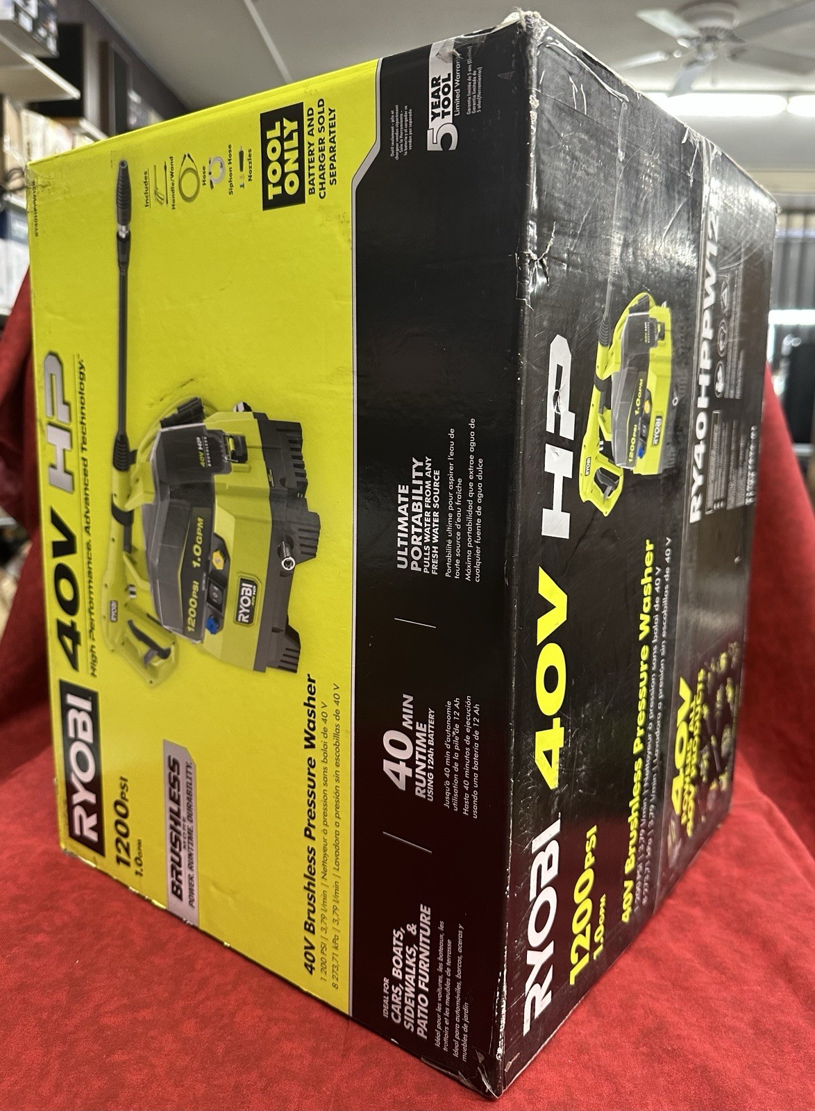💥BRAND NEW FACTORY SEALED💥RYOBI RY40HPPW12B 40V Brushless PRESSURE WASHER!!!💥