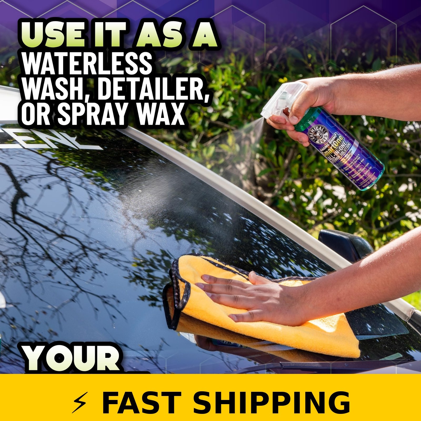 Chemical Guys Raging Rhino Waterless Car Wash, 20 Fl Oz