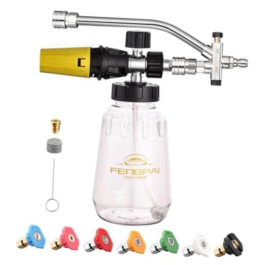 Foam Cannon for Pressure Washer with Dual-connector 2IN1 Clear Foamcannon