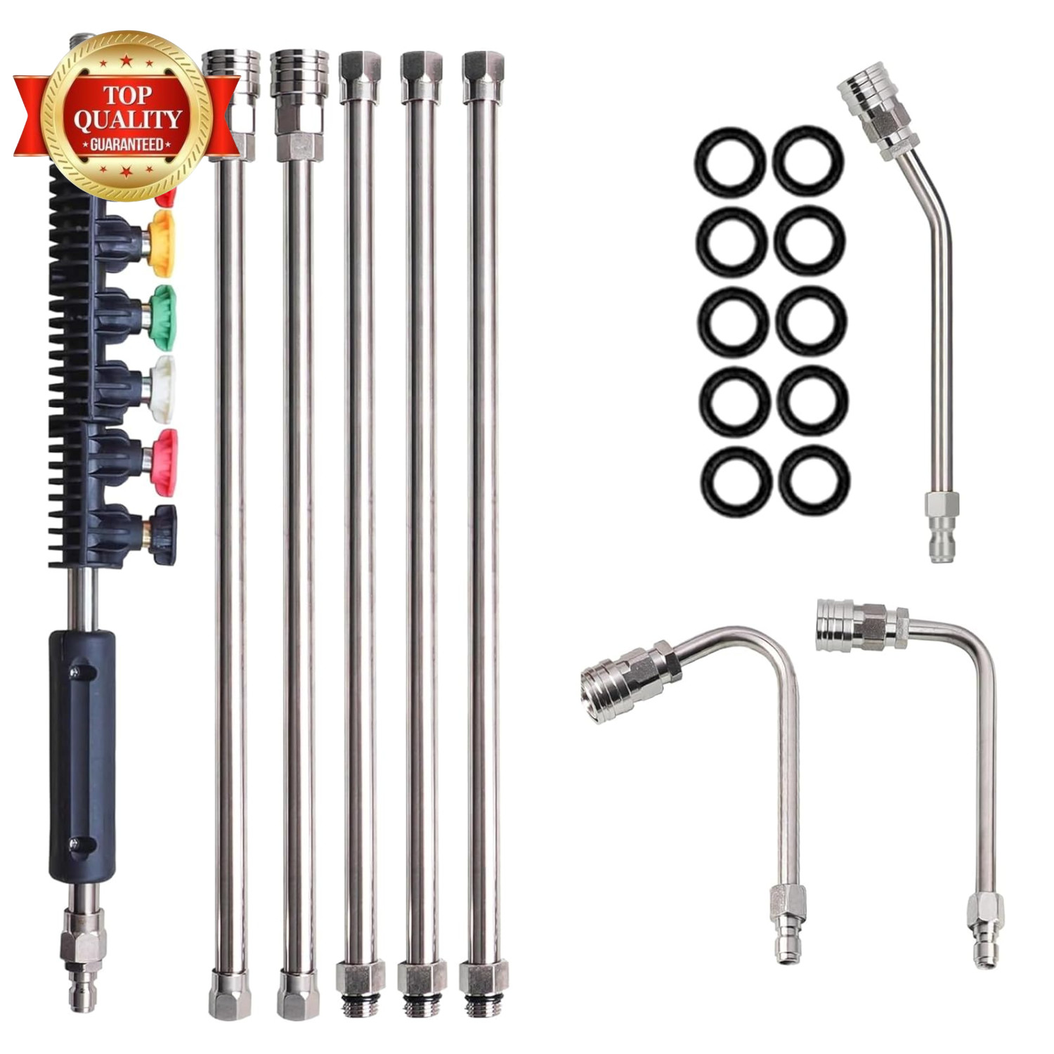 120inch Stainless Steel Pressure Washer Extension Wand Power Washer Lance wit…