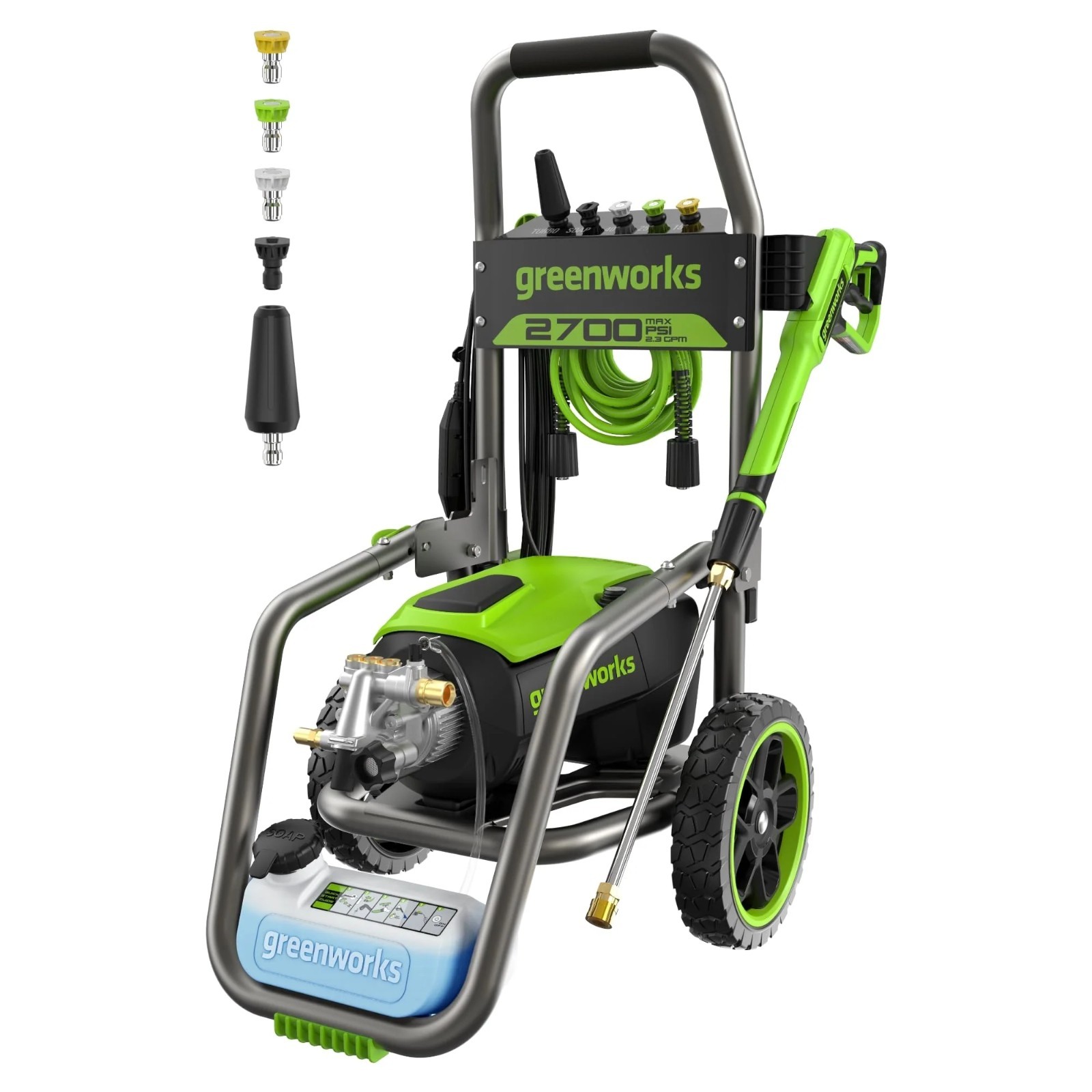 Greenworks 2700 PSI 1.2 GPM Cold Water Electric Pressure Washer