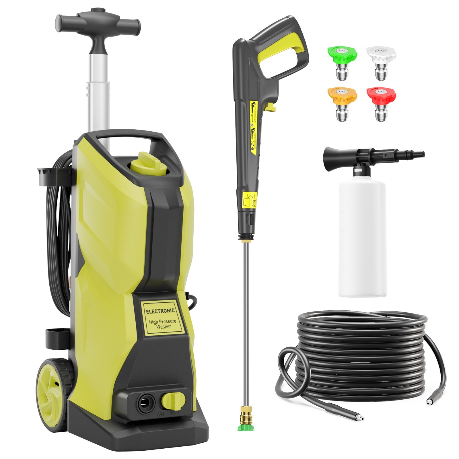 Pressure Washer 4200PSI 3.1GPM, Steel Lance, 500ML Foam Cannon, for Driveway