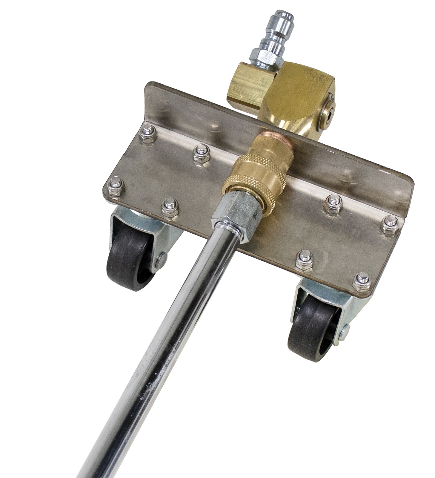19″ Pressure Power Washer Undercarriage Cleaner 4 Nozzles Swivel Coupler Wheels