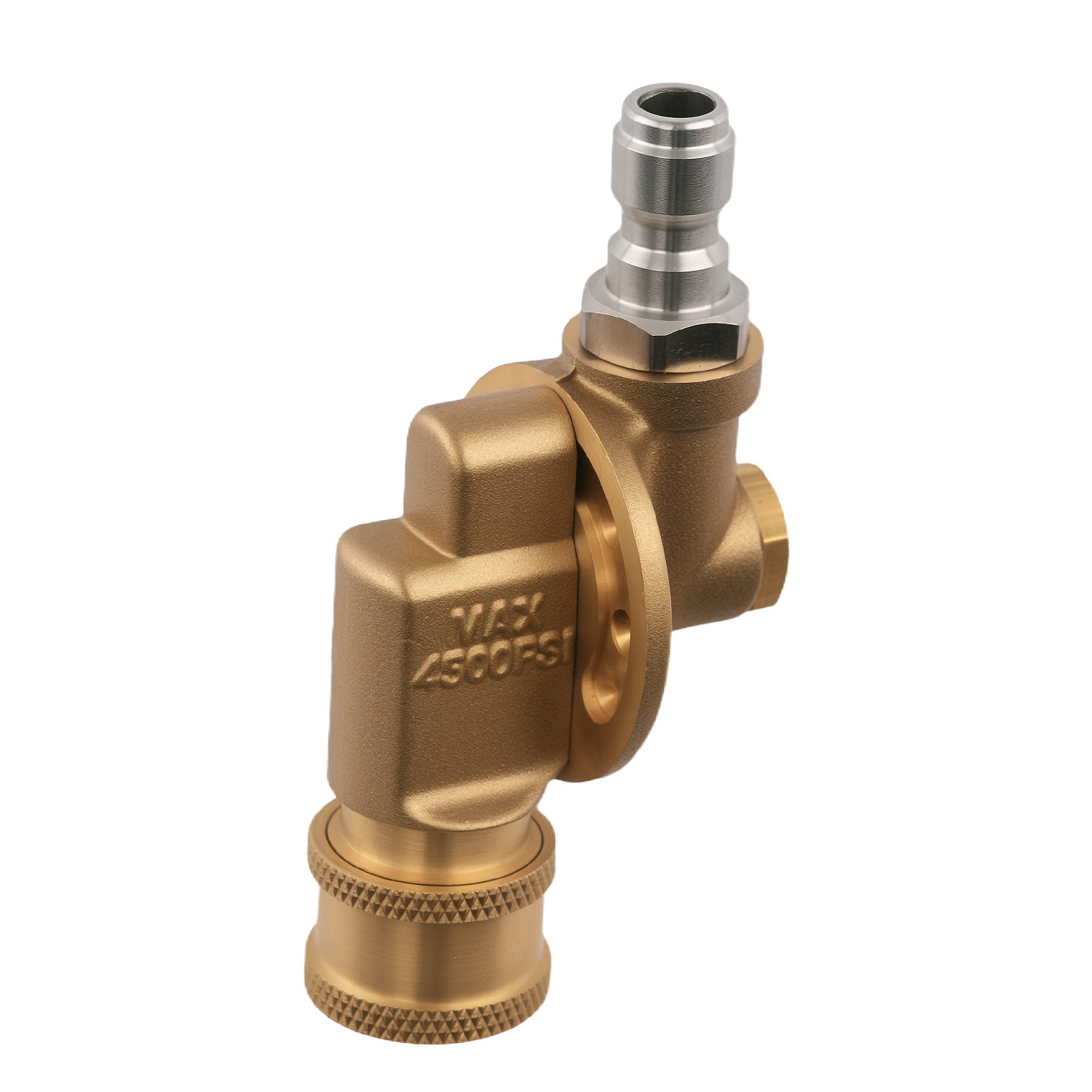 1/4″QC Pivot Adapter Coupler Pressure Washer Adapter 7 Angle Brass Stainless