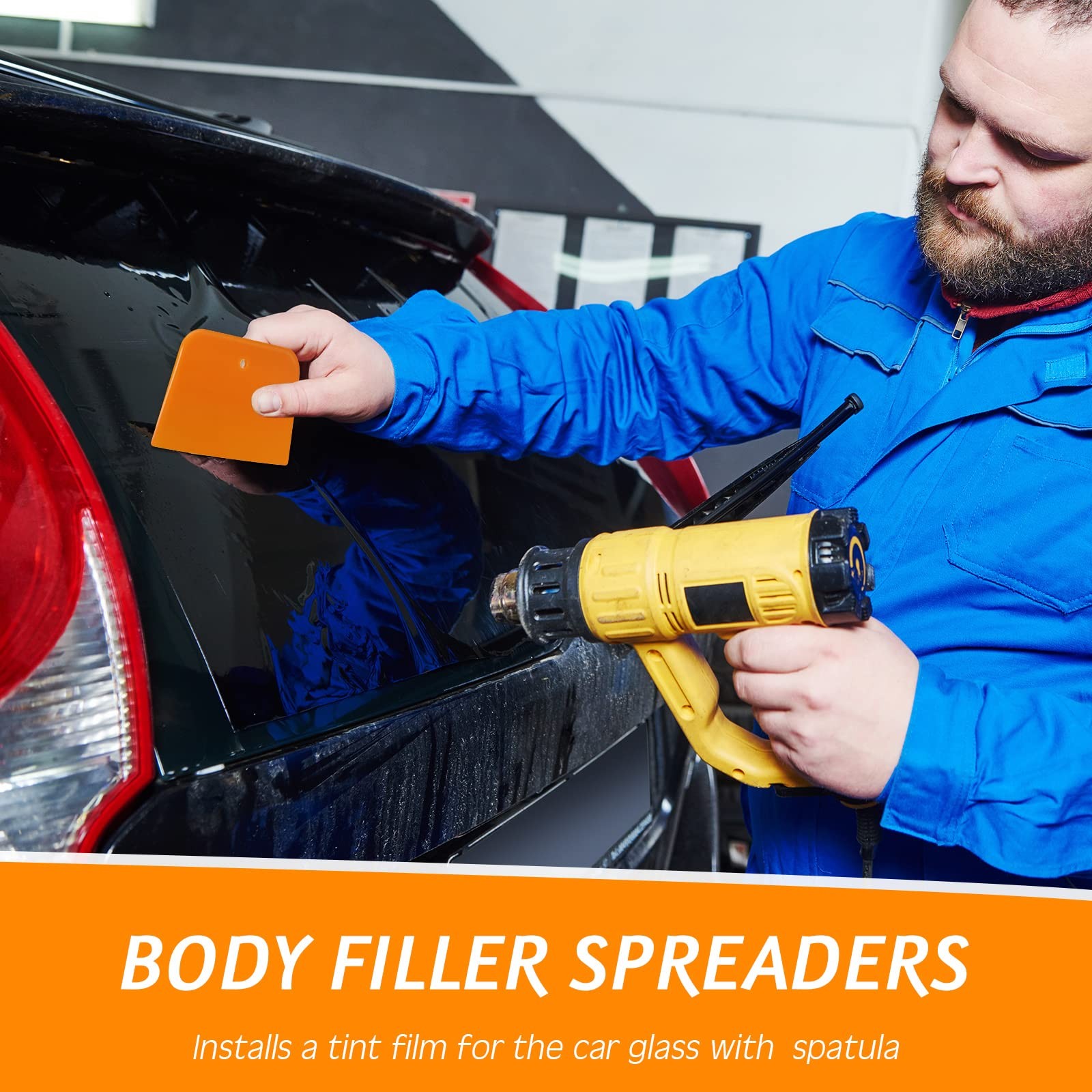 Frienda 6 Pcs Body Filler Spreaders Plastic Tools for Automotive 3 Sizes