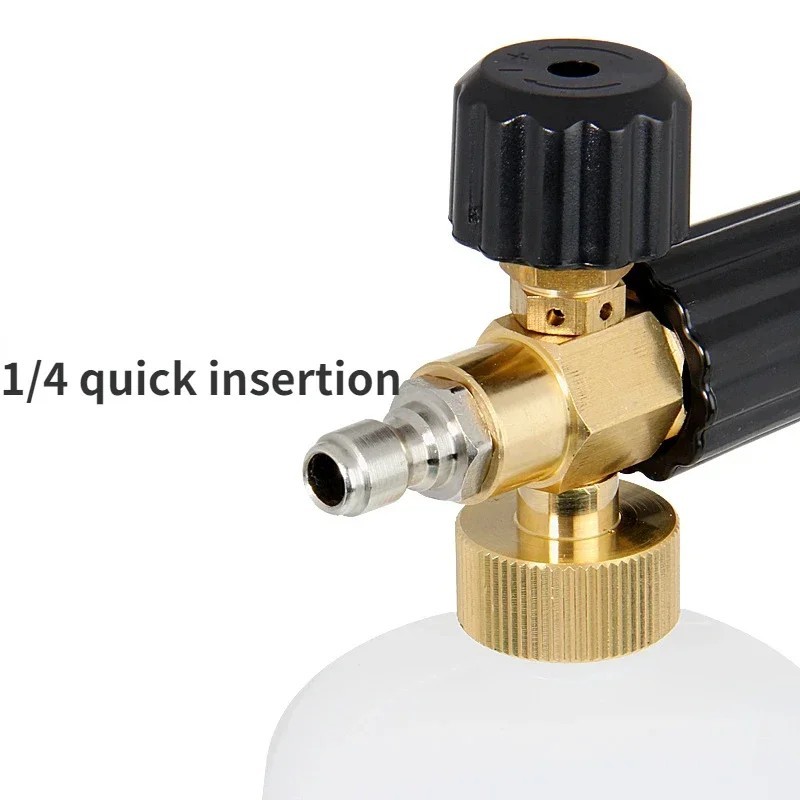 1/4″ Snow Foam Pressure Washer Gun Car Wash Soap Lance Cannon Spray Jet Bottle