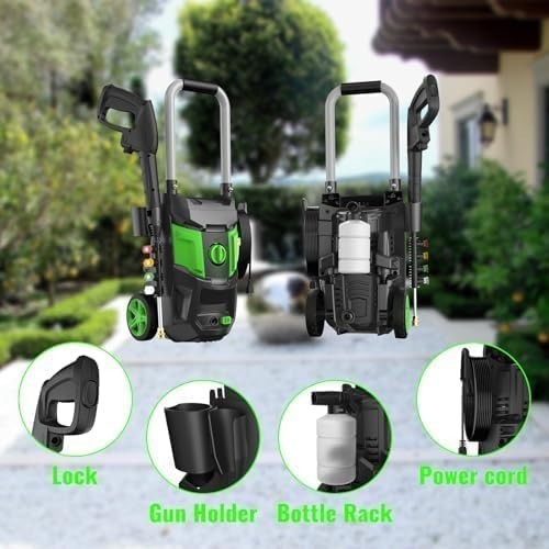 4800 PSI Electric Pressure Washer w/ Foam Cannon & 4 Nozzles – Car & Patio