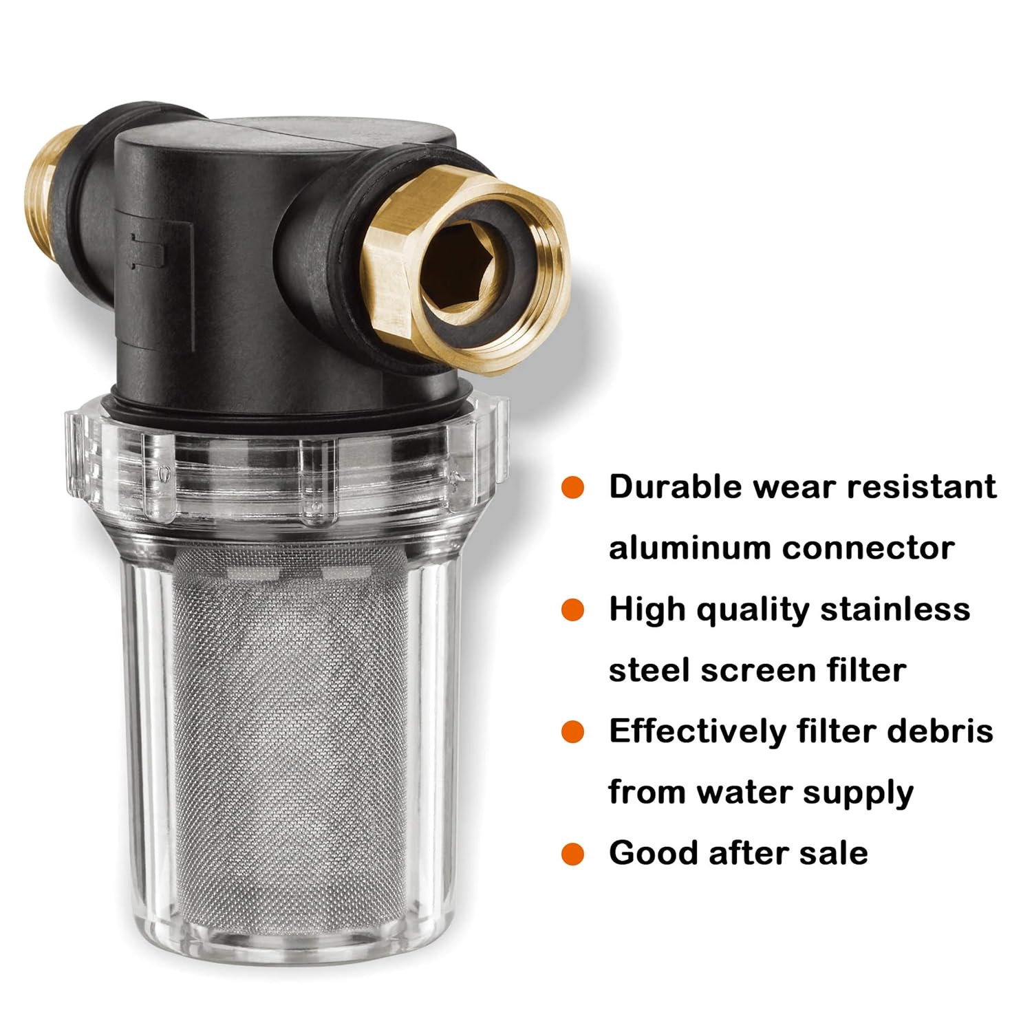 Hose Filter Attachment Line Water Hose Filter with 100 Mesh and 40 Mesh Screen,
