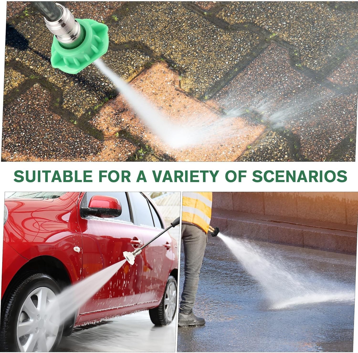 Elegant Green 20-Pack Quick Connect Nozzle Tips for 4000 PSI Pressure Washers