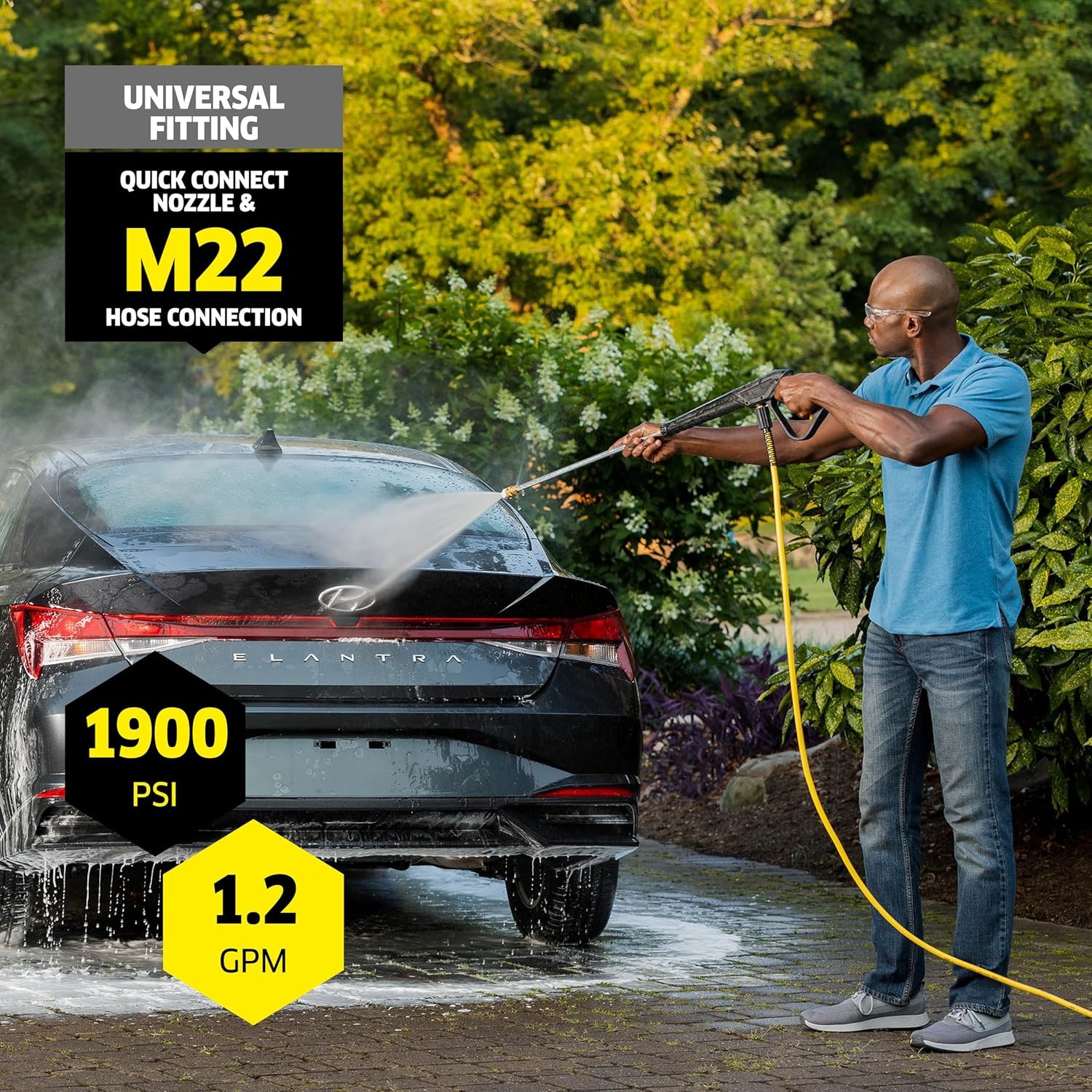 Kärcher Pressure Washer K1900PS, CETA Certified, 3 Spray Nozzles, Detergent Tank