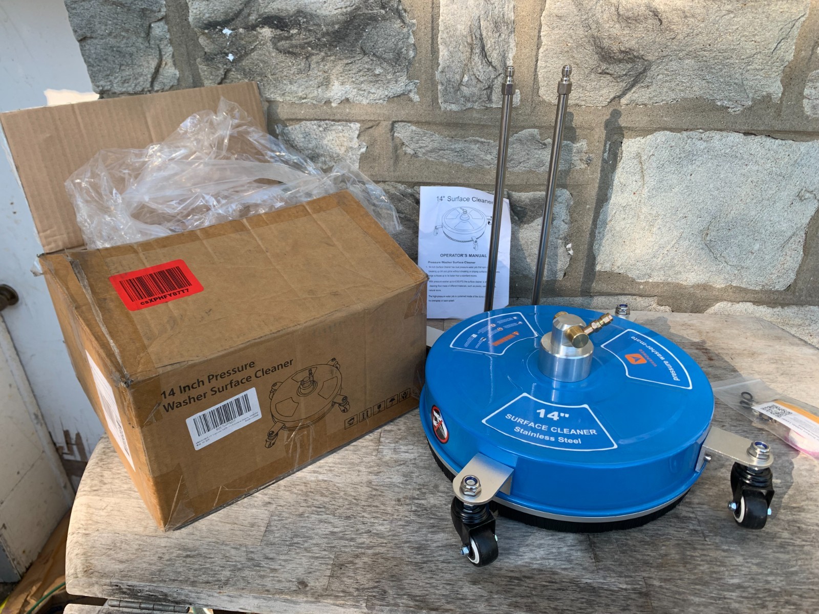 Viva Power 14″ Pressure Washer Attachment Concrete Surface Scrubber Cleaner NIB
