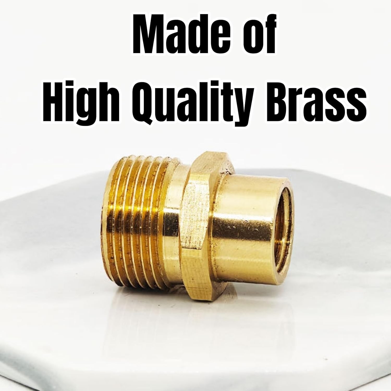 Selxran M14 Female to M22 Male Brass Hose Connector Adapter