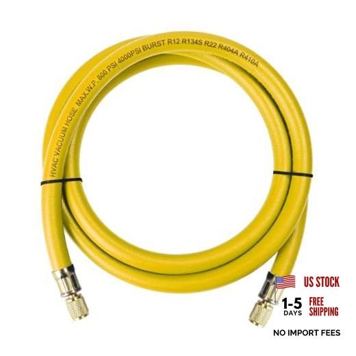 2026 Upgraded 3/8″Diameter Hose,6FT,1/4″ FL‑1/4″ FL Vacuum Yellow 1/4″ to 1/4″