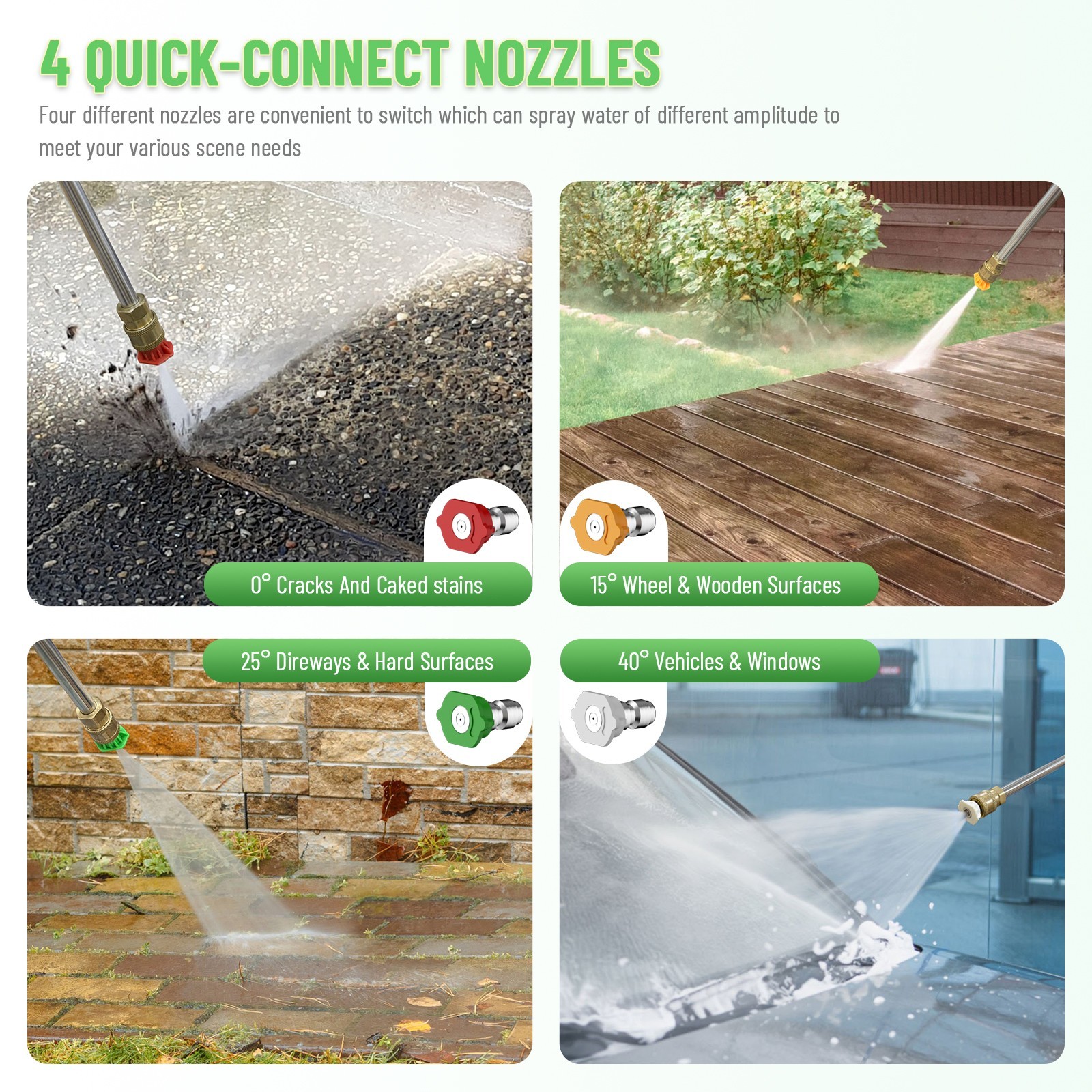 4200PSI 2.5GPM Electric Pressure Washer Portable Electric Power Cleaner Machine