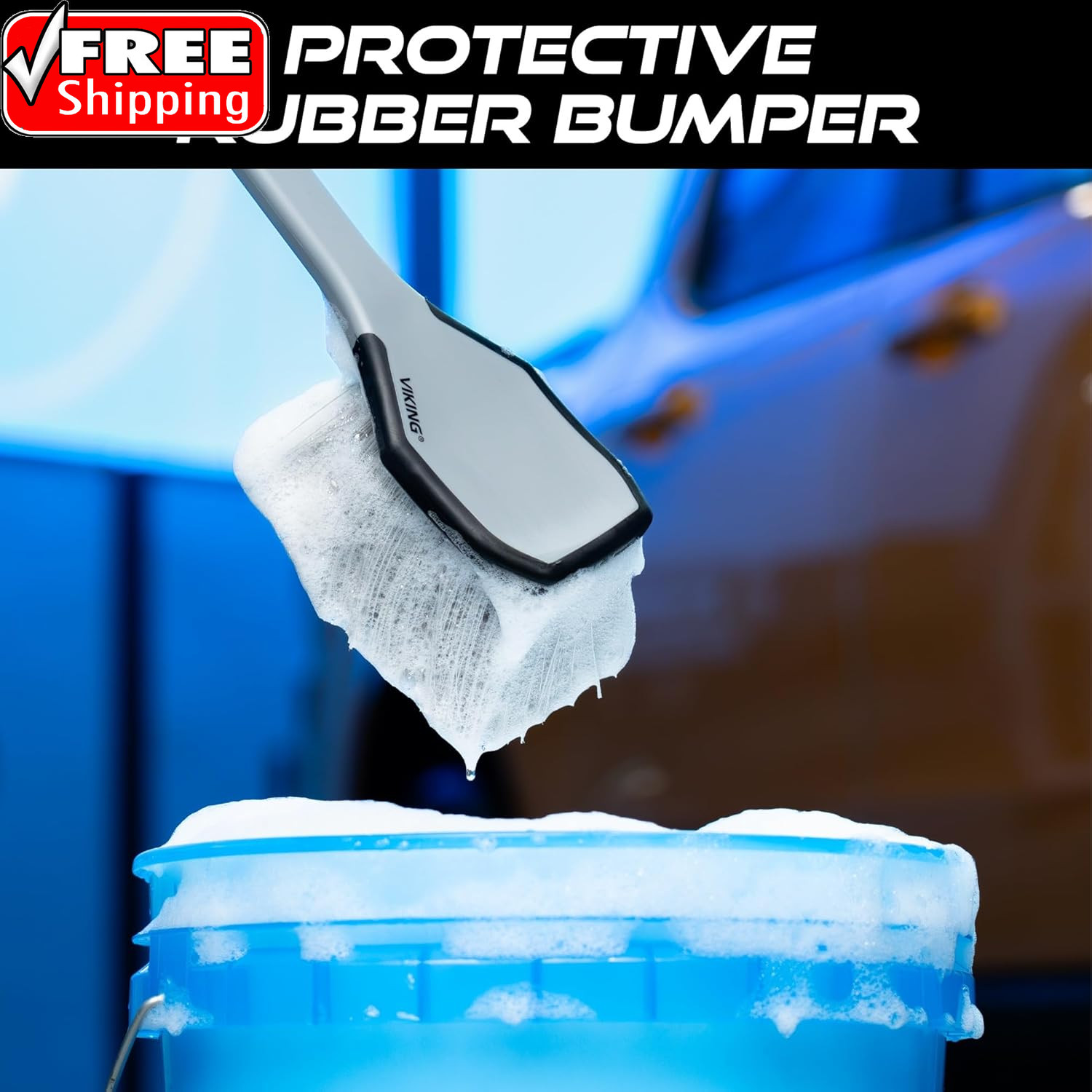 Car Wash Brush, Wheel and Fender Brush, Long Handle Tire Cleaner for Car Detaili