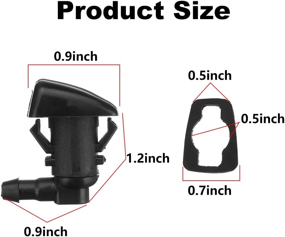 7Pcs Front Windshield Washer Nozzles Kit, Replacement for F250 F350 F450 F55 Sup