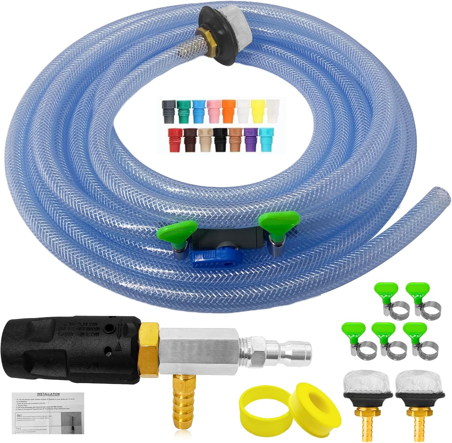 Adjustable Long Range Downstream Injection Nozzle Kit 4-4.5 GPM, Pressure Washer