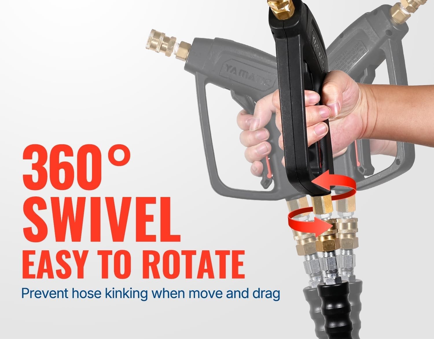 Kink-Resistant 50 FT Pressure Washer Hose & Wand Kit – Compatible & Reliable