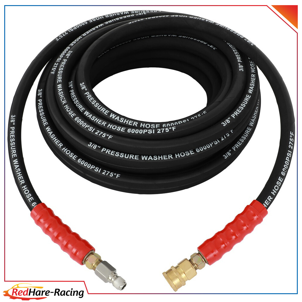 High Quality 6000 PSI Pressure Washer Hose 3/8″ x 50ft Non-Marking R2 Rating New