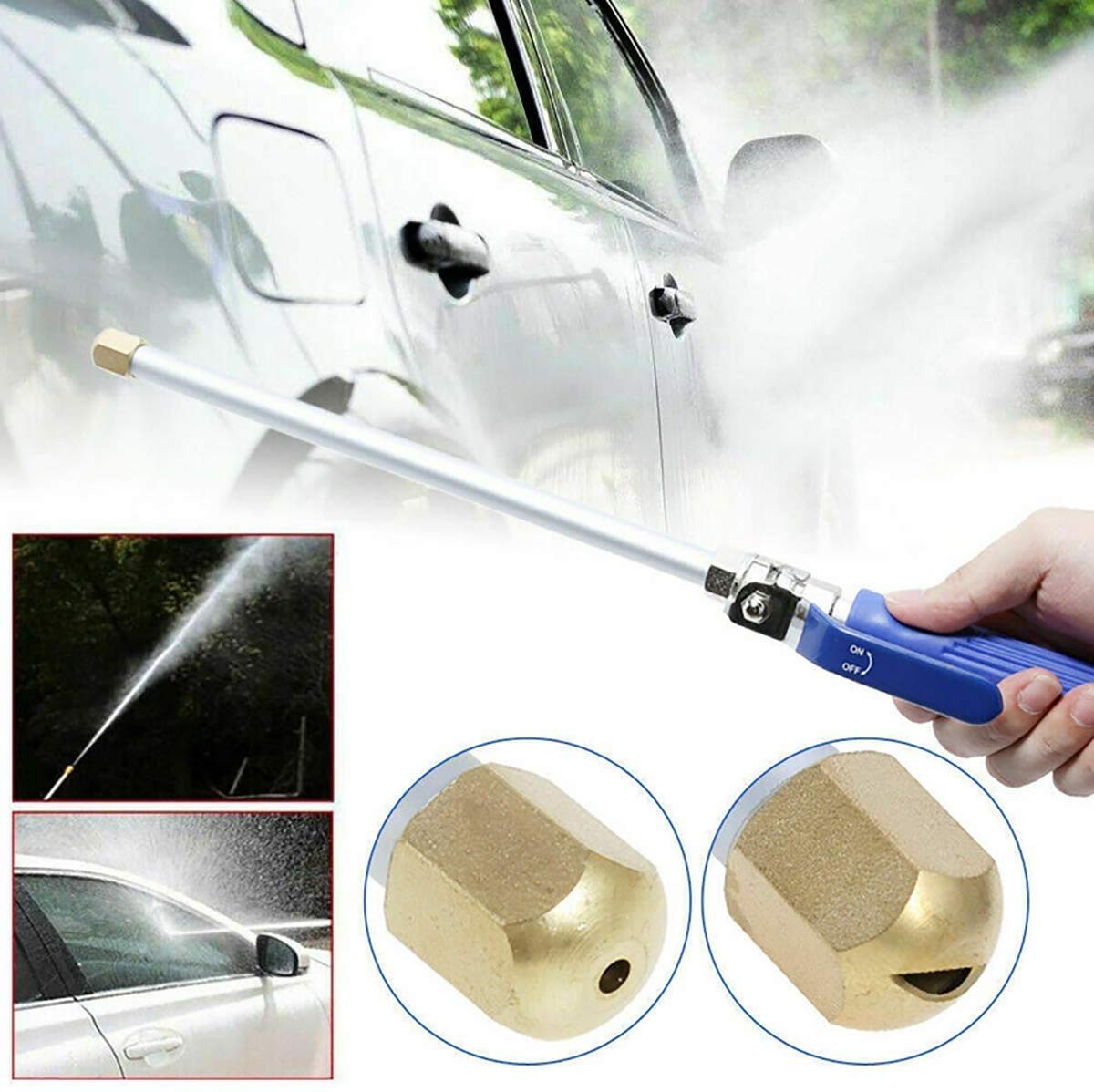 Varilla De Lavado A Alta Presion Para Limpieza De Autos Y Ventanas Azul