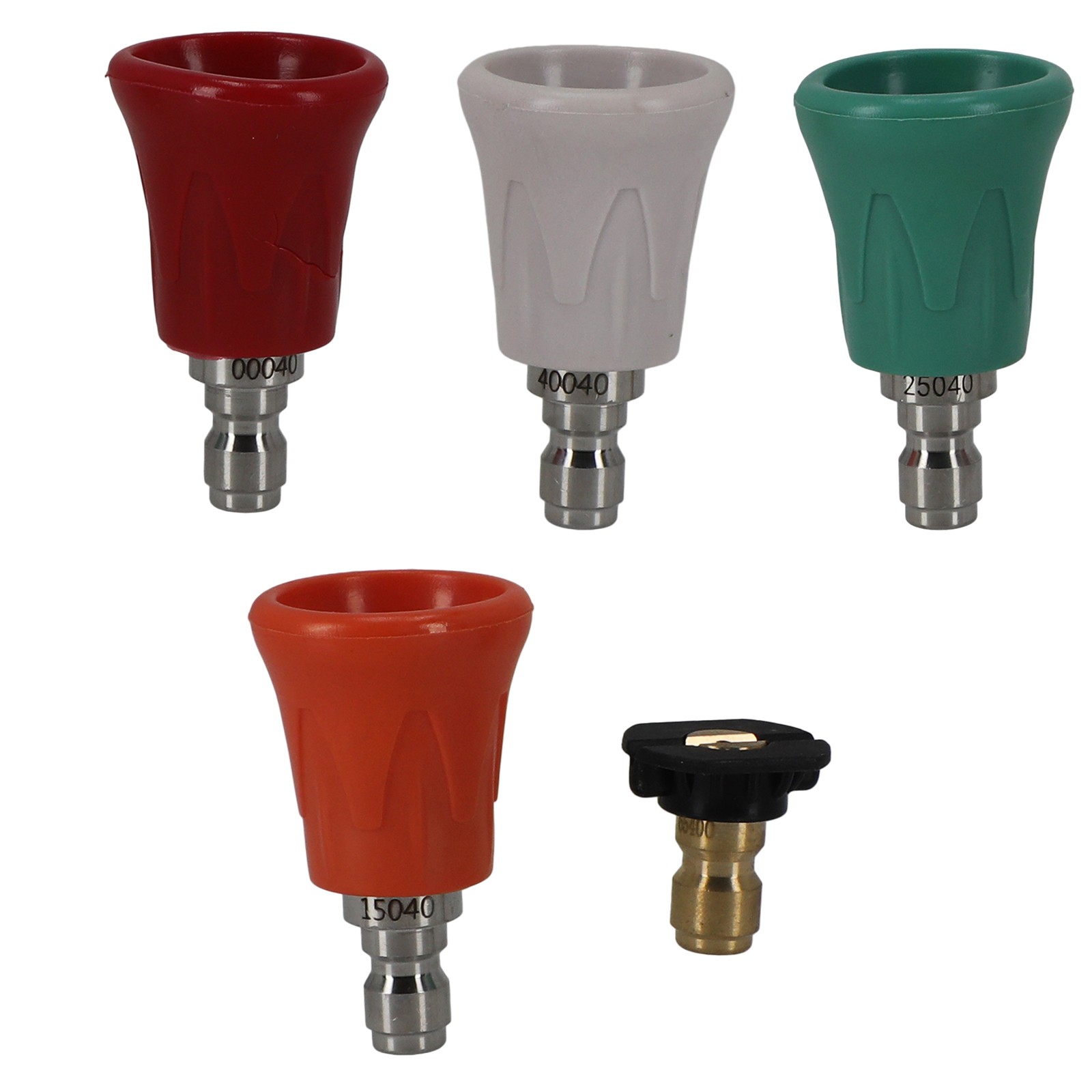 5PCS Pressure Washer Nozzle Set w/ Guard Splash Proof 1/4″ Quick Connector