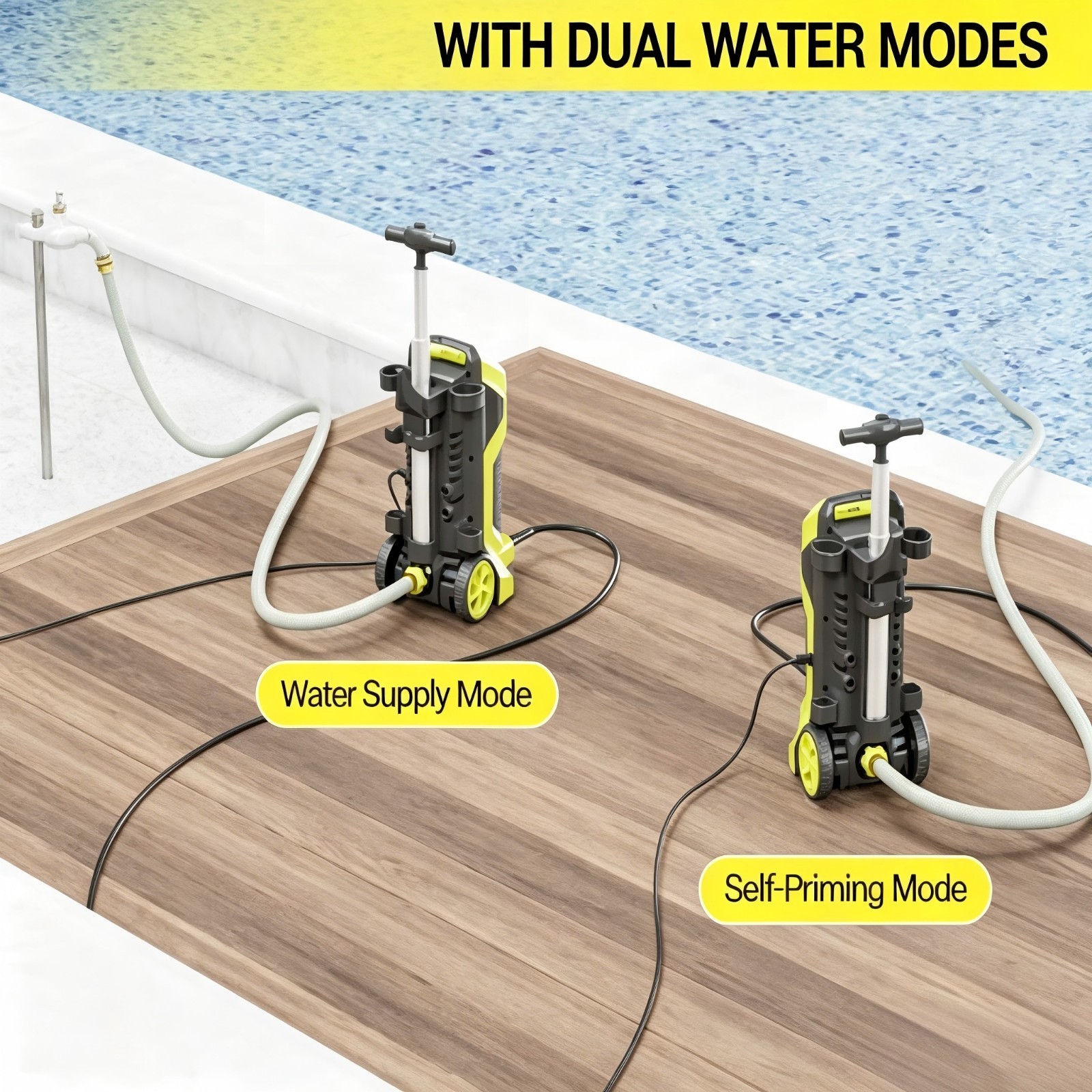 Pressure Washer 4200PSI 3.6GPM, Foam Cannon, Stainless Steel Lance, for Car