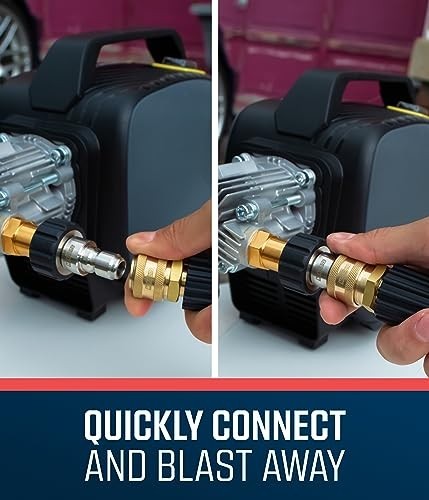 McKillans Pressure Washer Quick Connect Kit Brass M22-14mm to 3/8″ Adapter