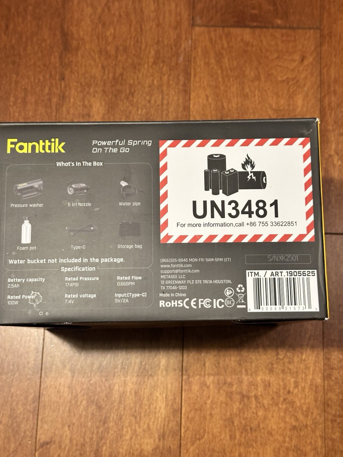 Fanttik K100 Portable Cordless Flip Sprayer, 5-in-1 Nozzle, 174 PSI