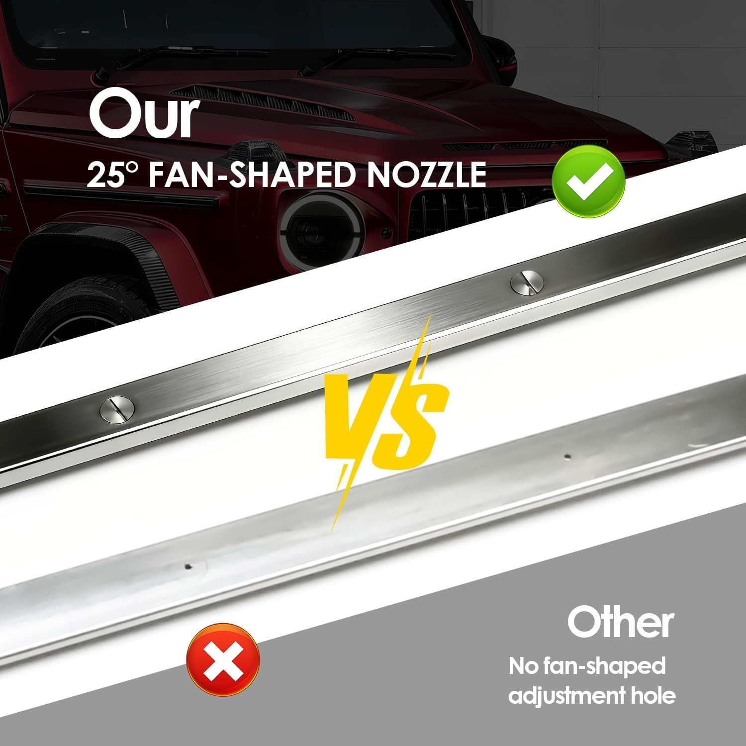 39” Car Radiator Cleaning Wand 25° Fan Nozzle | Car Truck Power Washer Wand Rad