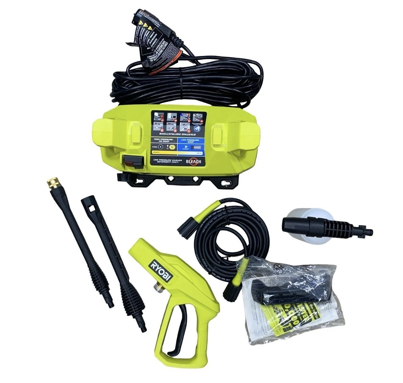 RYOBI 1800 PSI 1.2 GPM Cold Water Corded Electric Pressure Washer RY141803