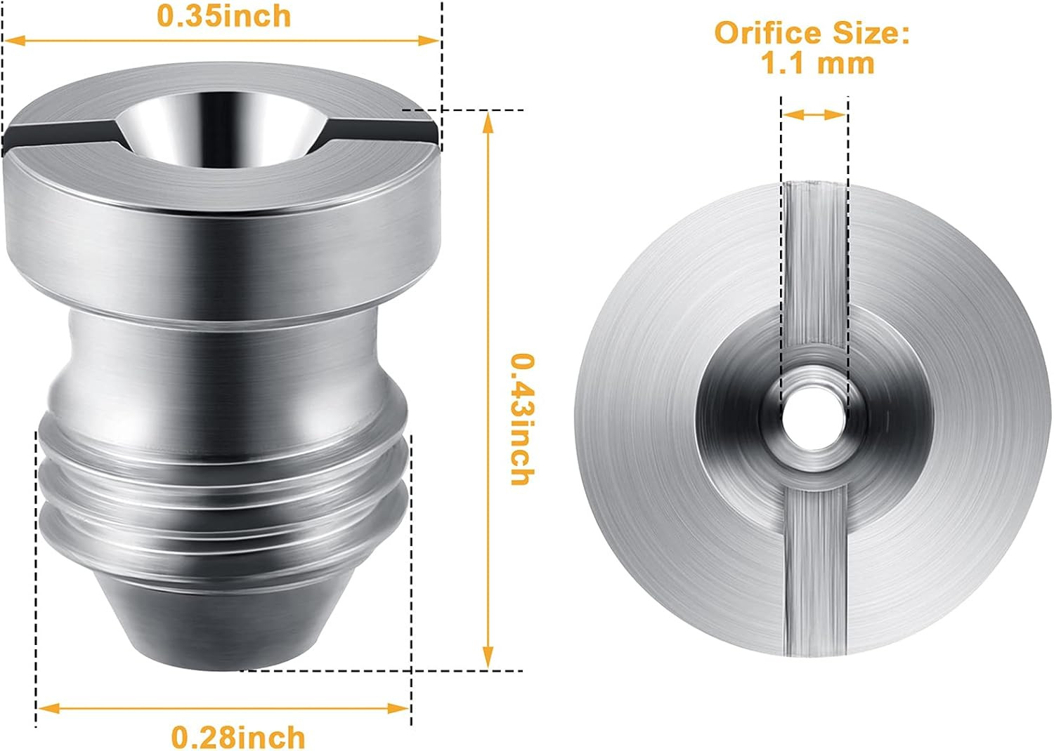 4 Pieces 1.1Mm Orifice for Foam Cannon Nozzle and 10 Pieces Foam Maker, High Rep