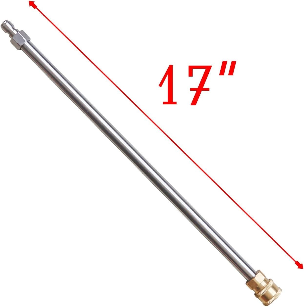 17 Inch Stainless Steel Extension Wands for Pressure Washers – 2 Pack