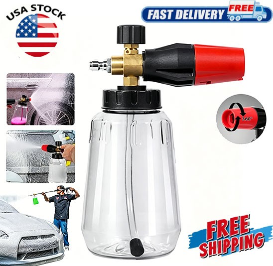 Snow Foam Lance Cannon Soap Bottle Sprayer For Pressure Washer Gun Jet Car Wash