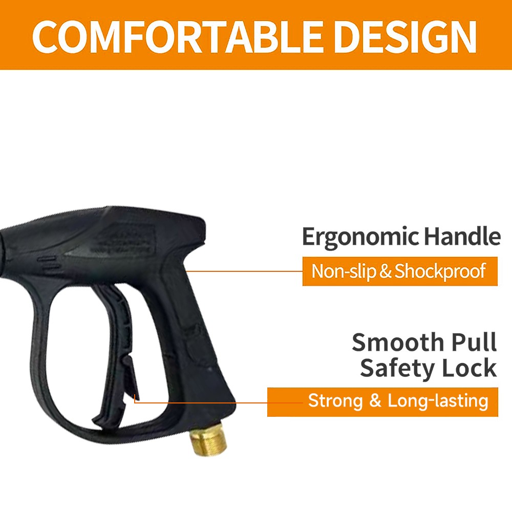 3000PSI High Pressure Power Washer Spray Gun Wand Lance Nozzle Tips Kit M22-14