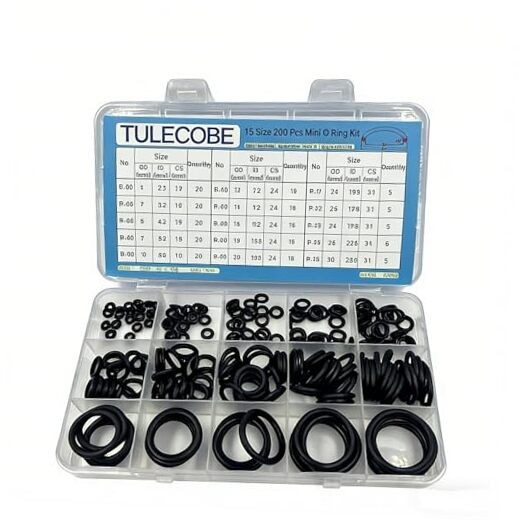 Mini Universal Metric Nitrile Rubber(NBR) O Ring Assortment Kit 15 Size 200 Pcs