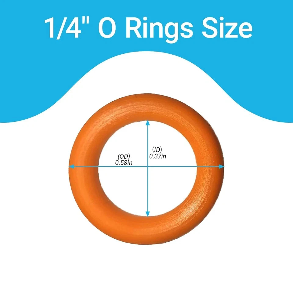 100-Pack 1/4″ Pressure Washer O-Rings for Quick Coupler Compatible with M22 Conn