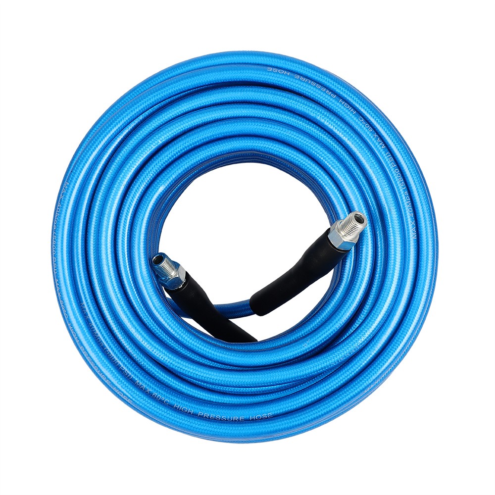 100ft Sewer Jet Kit for Pressure Washer 1/4″ M-NPT Drain Cleaner Hose 5800 PSI