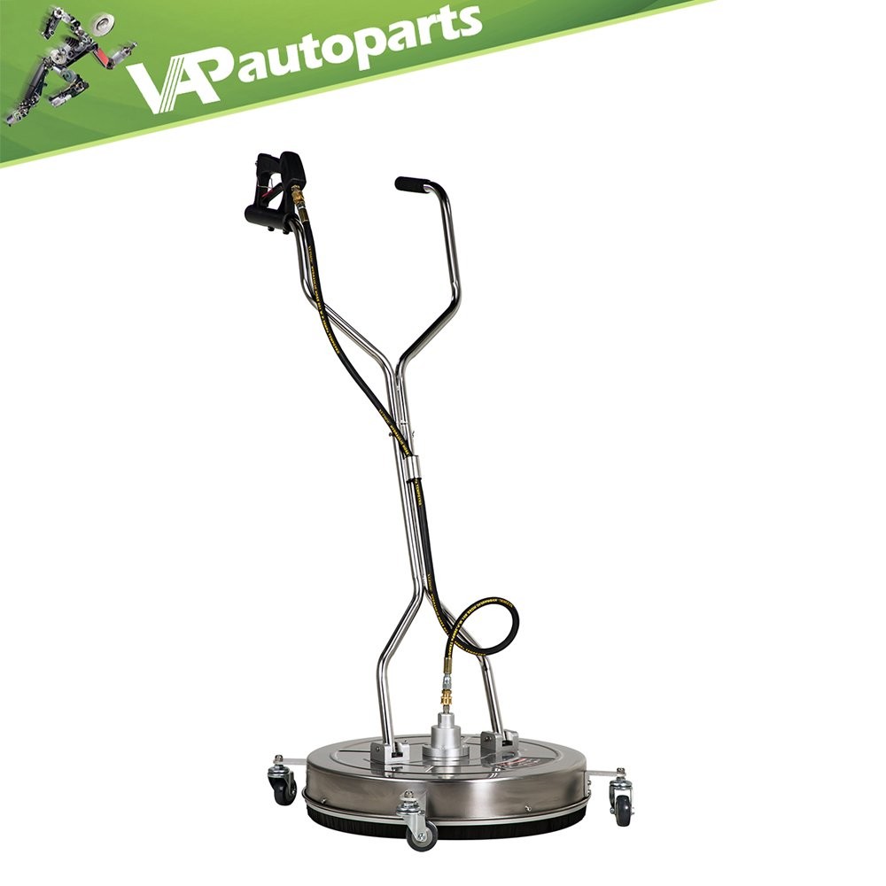 4000 psi 24″ Pressure Washer Surface Cleaner with Handle & 4 Spinner Wheels 8GPM