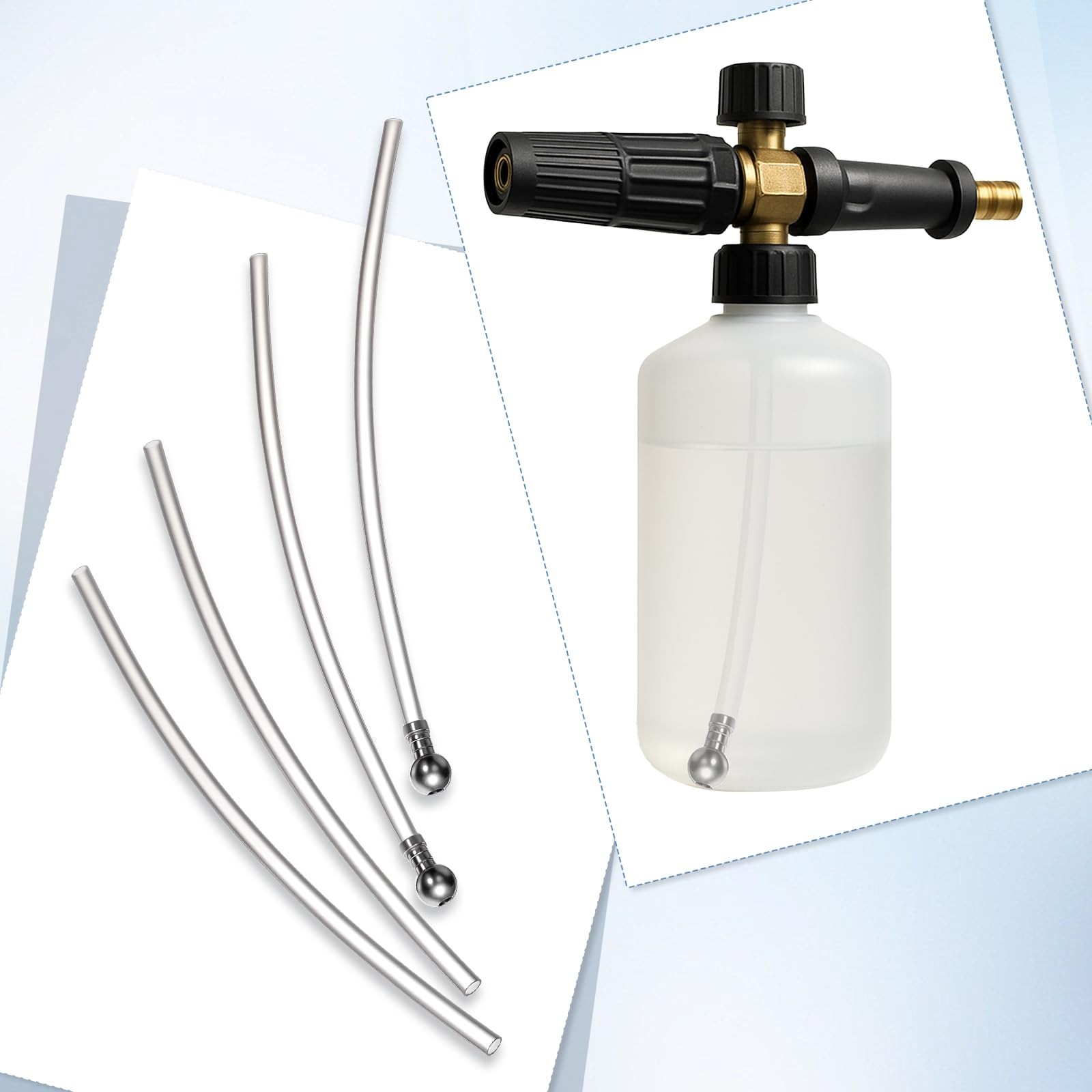 4 PCS Foam Straw 2 PCS Tube Suits Stainless Steel Filter Ball 10.2″ Lance