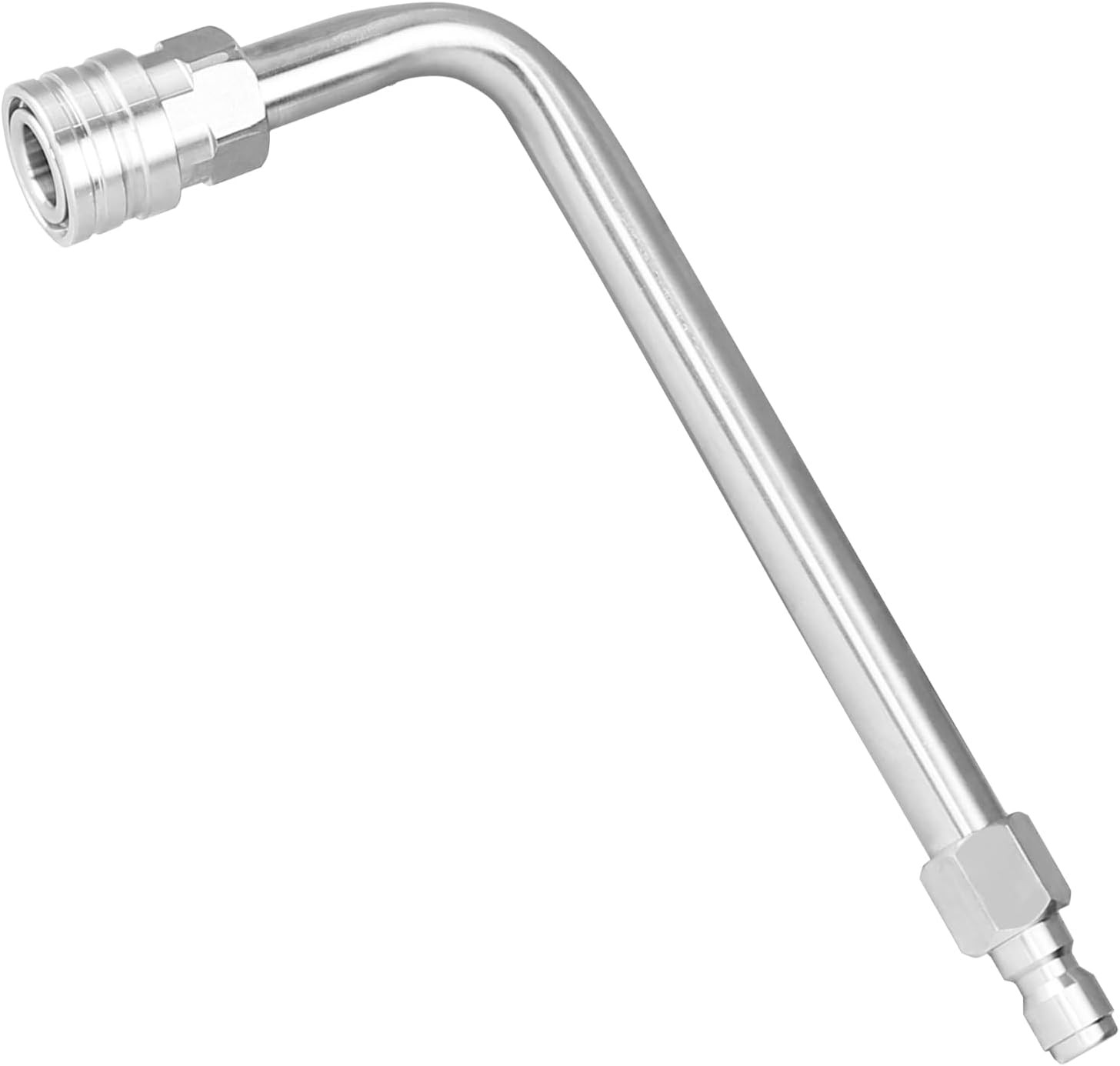 Pressure Washer Gutter Rod, 7 Inch 90 Degree Curved Angled Stainless Steel Lance